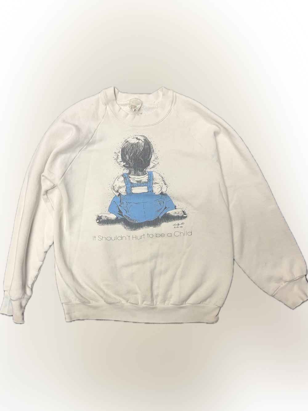 Vintage 1986 Victims of Violence Vincent Sinclair Child Abuse Sweatshirt